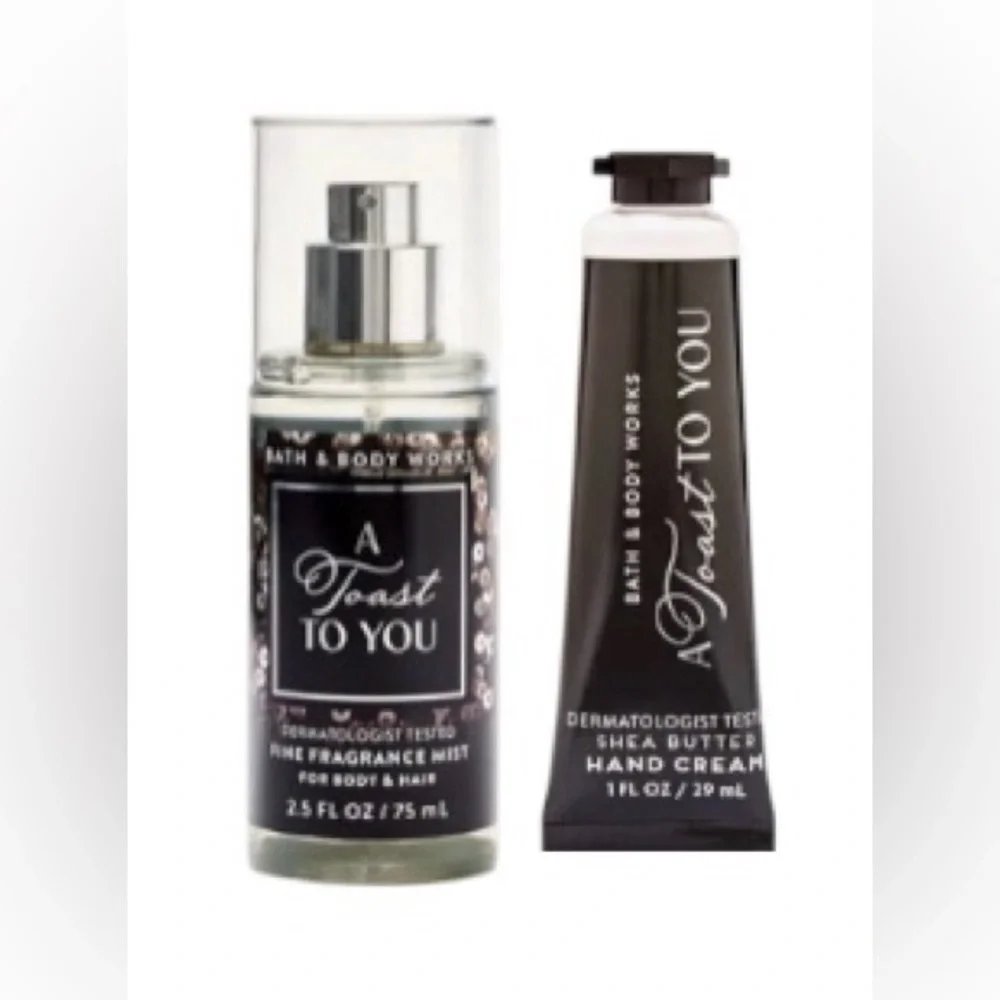 BATH & BODY WORKS 2 PC. A TOAST TO YOU FRAGRANCE MIST & HAND CREAM SET